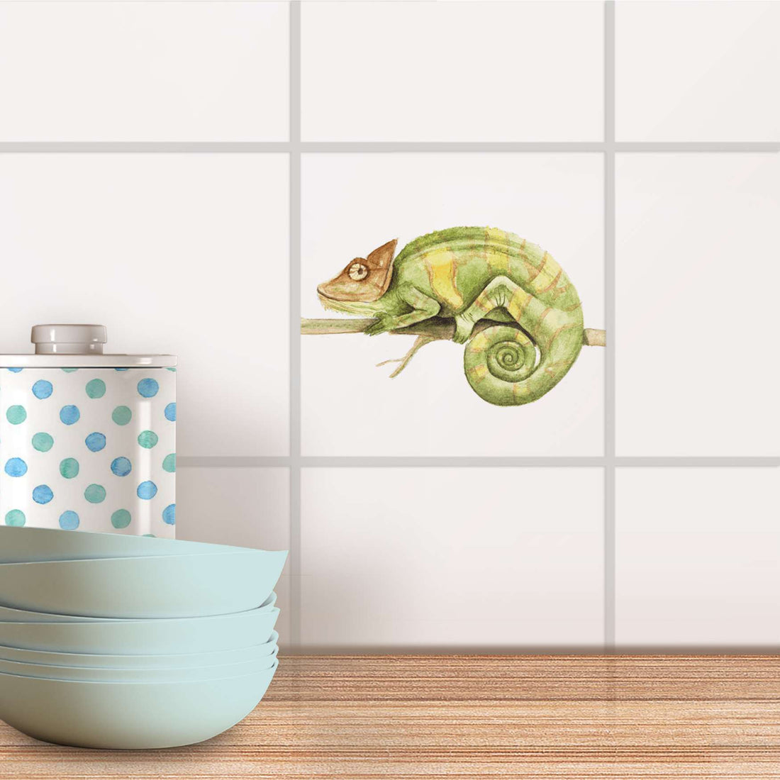 Fliesenaufkleber Küche - Chameleon