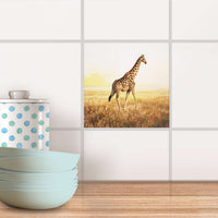 Fliesenaufkleber Küche - Savanna Giraffe