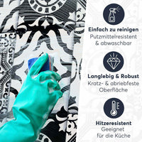 Fliesenaufkleber rechteckig Einfach Reinigen - Autumn Mystery Black