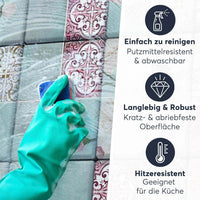 Fliesenaufkleber rechteckig Einfach Reinigen - Durch die Blume