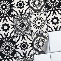 Fliesenaufkleber set rechteckig Küche Main - Autumn Mystery Black