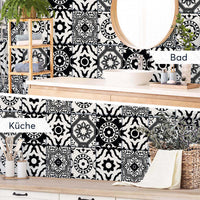 Fliesenaufkleber rechteckig Küche Bad - Autumn Mystery Black