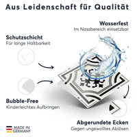 Fliesenfolie rechteckig - Grey ornaments - Do-it-yourself - creatisto