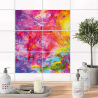 Fliesenfolie 20x15 cm Bad - Abstract Watercolor