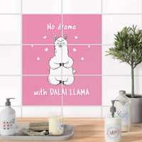 Fliesenfolie 20x15 cm Bad - Dalai Llama