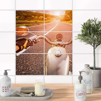 Fliesenfolie 20x15 cm Bad - Easy Rider
