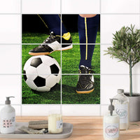 Fliesenfolie 20x15 cm Bad - Fussballstar