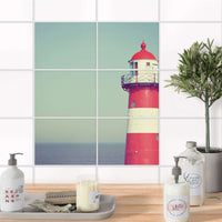 Fliesenfolie 20x15 cm Bad - Leuchtturm