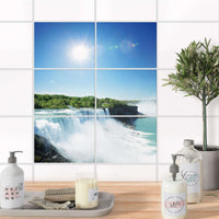 Fliesenfolie 20x15 cm Bad - Niagara Falls