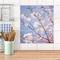 Fliesenfolie 20x15 cm Küche - Apple Blossoms