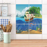Fliesenfolie 20x15 cm Küche - Pirates