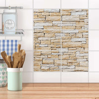 Fliesenfolie 20x15 cm Küche - Sandstein