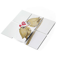 Fliesenfolie 20x15 cm Selbstklebend - 2 kleine Eulen