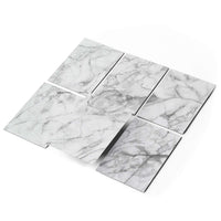 Fliesenfolie 20x15 cm Selbstklebend - Marmor weiß