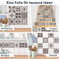 Fliesenaufkleber Selbstklebend Anwendung - Classic Elegance