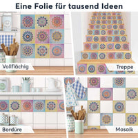 Fliesenaufkleber Selbstklebend Anwendung - Indian Tiles