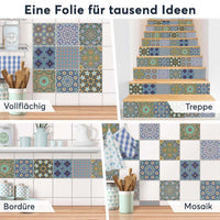 Fliesenaufkleber Selbstklebend Anwendung - Orientalisches Mosaik