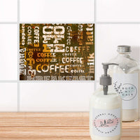 Fliesenfolie Bad - Coffee Typo
