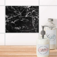 Fliesenfolie Bad - Marmor schwarz