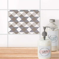 Fliesenfolie Bad - Triangle Pattern - Grau
