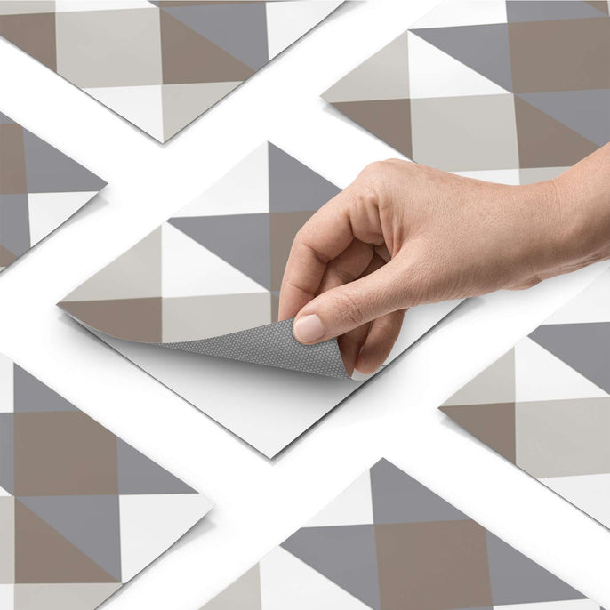 Fliesenfolie - Triangle Pattern - Grau - Do-it-yourself - creatisto pds1