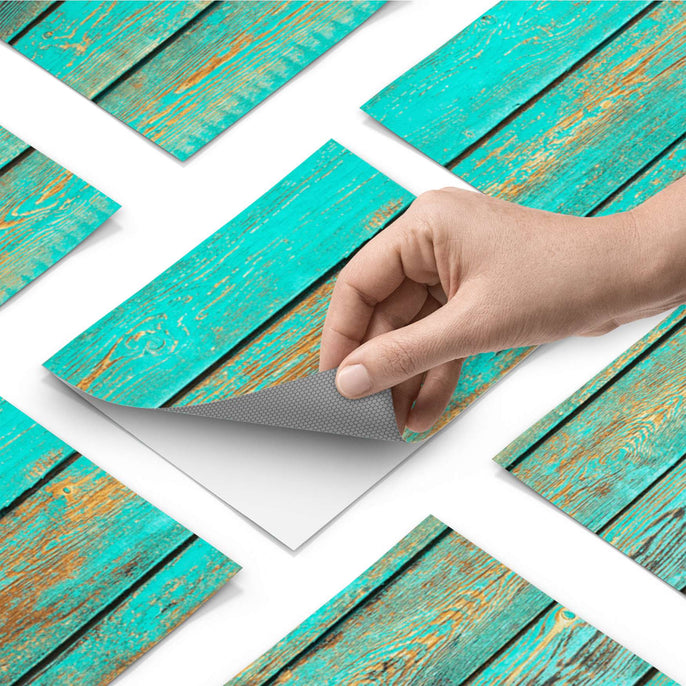 Fliesenfolie - Wooden Aqua - Do-it-yourself - creatisto pds1