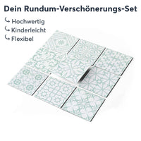 Klebefliesen Türkise Ornamente - Groesse - creatisto
