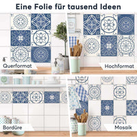 Fliesenaufkleber rechteckig Selbstklebend Anwendung - Classic Graze