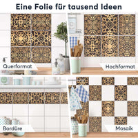 Fliesenaufkleber rechteckig Selbstklebend Anwendung - Samarkand