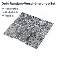 Klebefliesen rechteckig Black n White - Groesse - creatisto