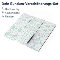 Klebefliesen rechteckig Türkise Ornamente - Groesse - creatisto