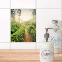 Fliesensticker Bad - Green Tea Fields