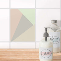 Fliesensticker Bad - Pastell Geometrik