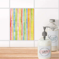 Fliesensticker Bad - Watercolor Stripes