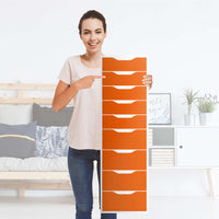 Folie für Möbel Orange Dark - IKEA Alex 9 Schubladen - Folie