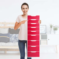 Folie für Möbel Rot Light - IKEA Alex 9 Schubladen - Folie