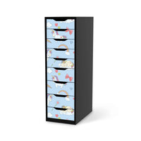 Folie für Möbel Rainbow Unicorn - IKEA Alex 9 Schubladen - schwarz