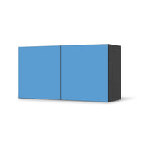 Folie für Möbel Blau Light - IKEA Besta Regal Quer 2 Türen - schwarz