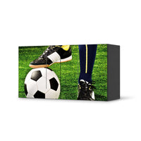Folie für Möbel Fussballstar - IKEA Besta Regal Quer 2 Türen - schwarz