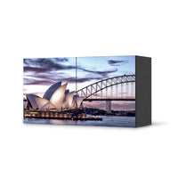 Folie für Möbel Sydney - IKEA Besta Regal Quer 2 Türen - schwarz