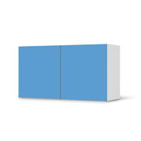 Folie für Möbel Blau Light - IKEA Besta Regal Quer 2 Türen - weiss