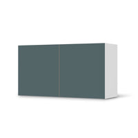 Folie für Möbel Blaugrau Light - IKEA Besta Regal Quer 2 Türen - weiss