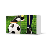Folie für Möbel Fussballstar - IKEA Besta Regal Quer 2 Türen - weiss