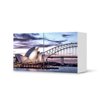 Folie für Möbel Sydney - IKEA Besta Regal Quer 2 Türen - weiss