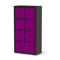 Folie für Möbel Flieder Dark - IKEA Kallax Regal 8 Türen - schwarz