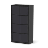 Folie für Möbel Grau Dark - IKEA Kallax Regal 8 Türen - schwarz