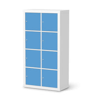Folie für Möbel Blau Light - IKEA Kallax Regal 8 Türen - weiss