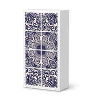 Folie für Möbel Blue Mandala - IKEA Kallax Regal 8 Türen - weiss