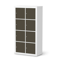 Folie für Möbel Braungrau Dark - IKEA Kallax Regal 8 Türen - weiss