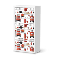 Folie für Möbel Firefighter - IKEA Kallax Regal 8 Türen - weiss